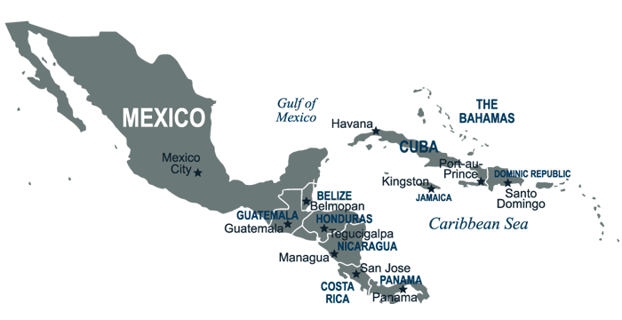 Central America map